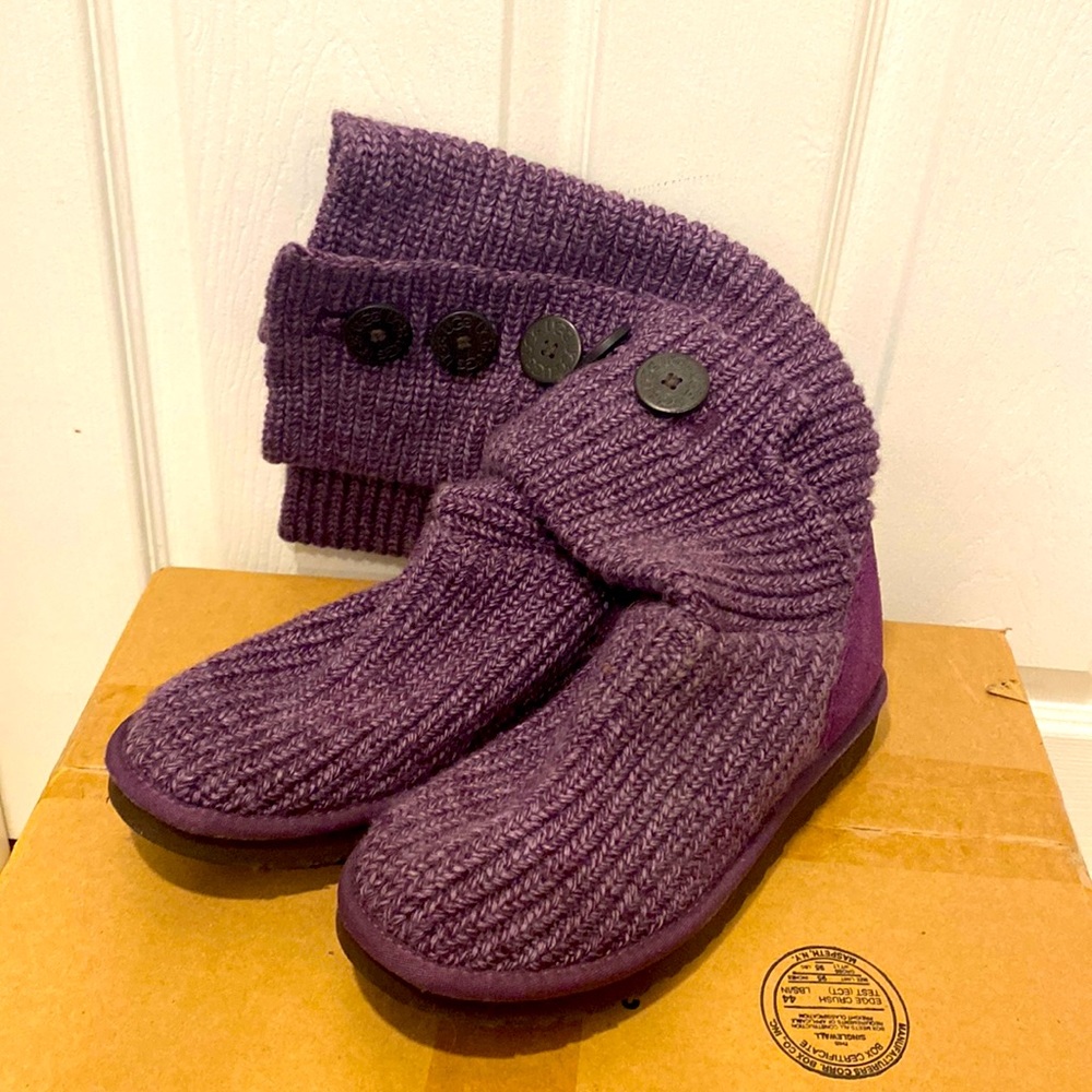 Purple knitted Uggs Size 8